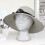 Wig Display Stand Styrofoam Head Model White 20.47 Inch 4