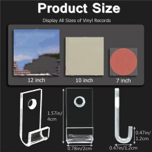 60X Vinyl Record Display Shelf Wall Mount,30Pc Minimalist Acrylic Vinyl Holder Wall Record Wall Display Stand