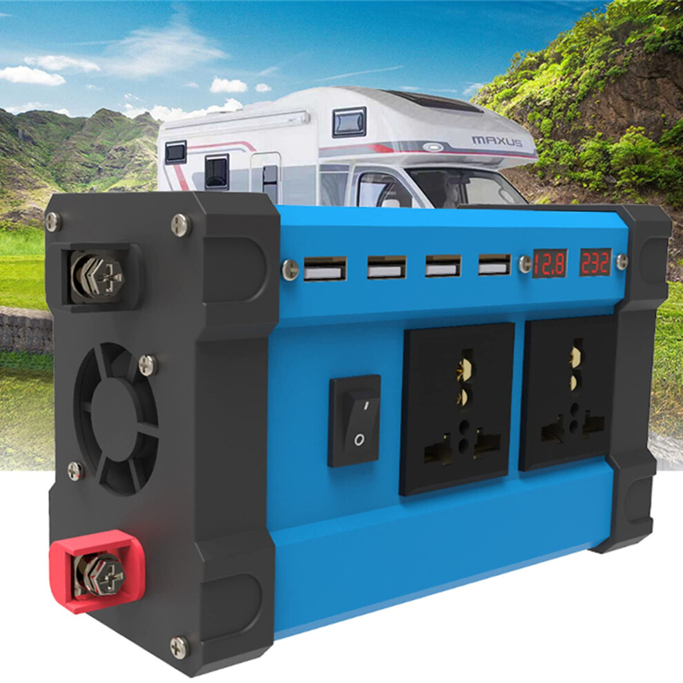300W 500W Car Power Inverter 12V To 220V Power Converter With Dual Ac Outlets And 4 Usb Fast Charging Ports 9092120220995
