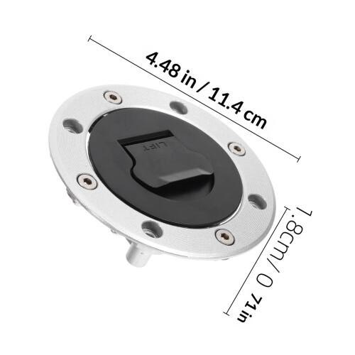 Motorcycle Petrol Tank Cap PP Silver 1 Piece 1