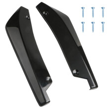 2PCS Universal Rear Bumper Diffuser Spoiler Kit, ImpactResistant PP Protector, Black