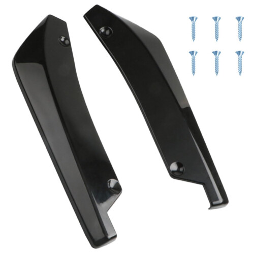 2PCS Universal Rear Bumper Diffuser Spoiler Kit, ImpactResistant PP Protector, Black