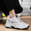 Lässige weiße Dad-Sneaker, Größe 38 6