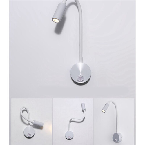 2X 3W Wall Mounted Reading Light Flexible Gooseneck LED Sconce Lamp for Bedroom, Office, Workbench, Studio Reading Lamp 1