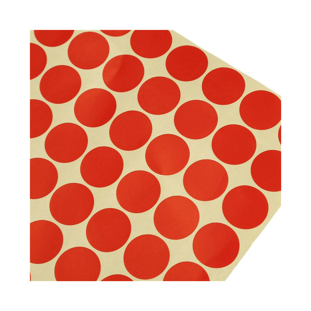 6Set 19Mm Circles Round Code Stickers Self Adhesive Sticky Labels Red 6031128533167