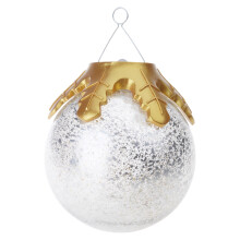 Boule de noël ornement, minuterie 6H pré-installée, lumières-Or
