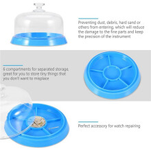 2X 6 Slots Watch Dust Sheet Cover with Tray Watch Movement Repair Tool Jewelry Spare Protector Watchmaker Repair Tool