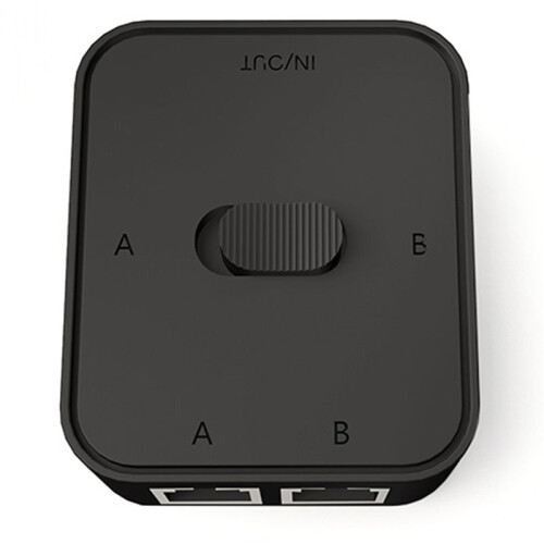 2X 2 Port Gigabit Network  RJ45  Network Splitter Cable Extender 2 Way External Network Switcher Splitter 1
