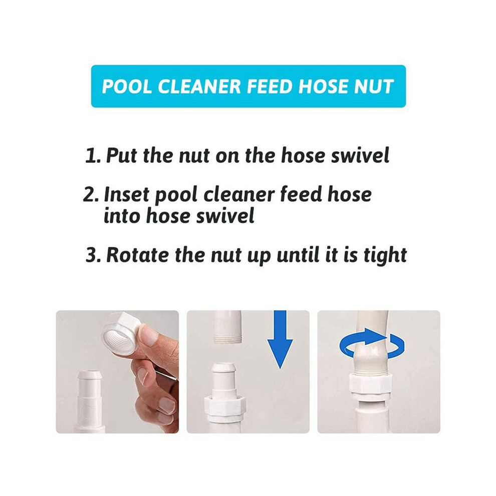 Pool Cleaner Hose Swivel D20 And Hose Nut D15 Kit Replace For 280 180 380 3900 Pool Cleaner (27 Pack) 4711468378599
