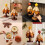 Holz-Weihnachtsbaum-Untersetzer-Set,-ae 4 Scheiben 2