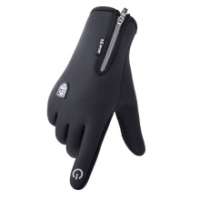 Outdoor Sports, Running, Skiing, Velvet, Waterproof and Windproof Gloves, Gloves, Sensitive Finger Touchscreen L
