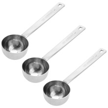 Roestvrijstalen Koffielepel Koffielepel met Lange Steel en Maatlepel Metaal 1 Eetlepel Koffielepel Koffielepel 3-Delige Set