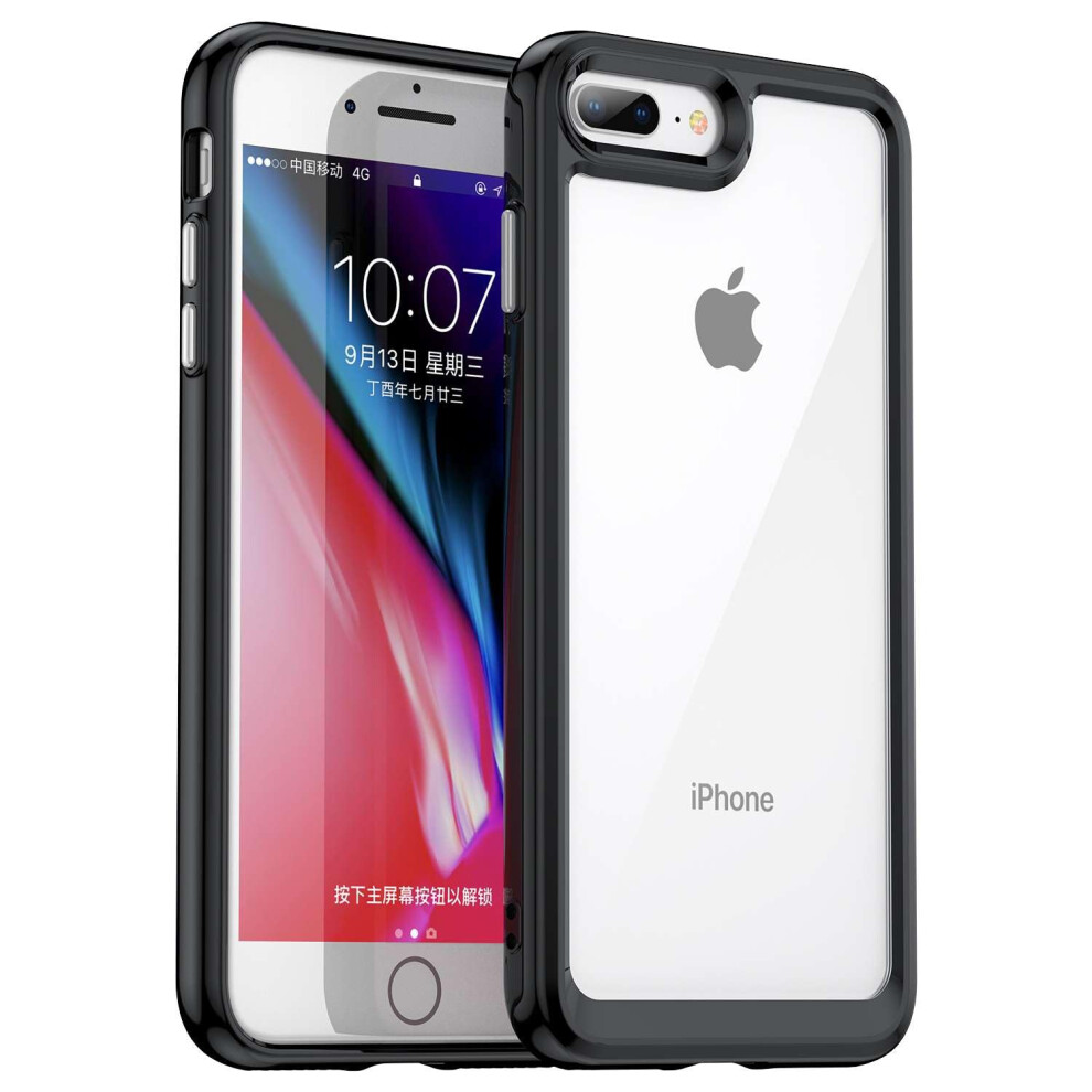 Case For Iphone 7 Plus Slim Shockproof Protective Cover With 360 Full Protection And Antifingerprint Finish Black 9092120817256