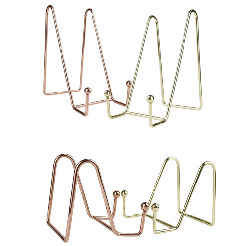 4Pcs Photo Frame Bookshelf Storage Rack Iron Bracket Book Display Rack Decorative Plate Rack Bracket Art Display Rack