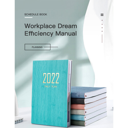 A5 Diary Portable Notebook Journal Double Side Notepad PU Cover Notebooks Booklet School Office Supplie, 2