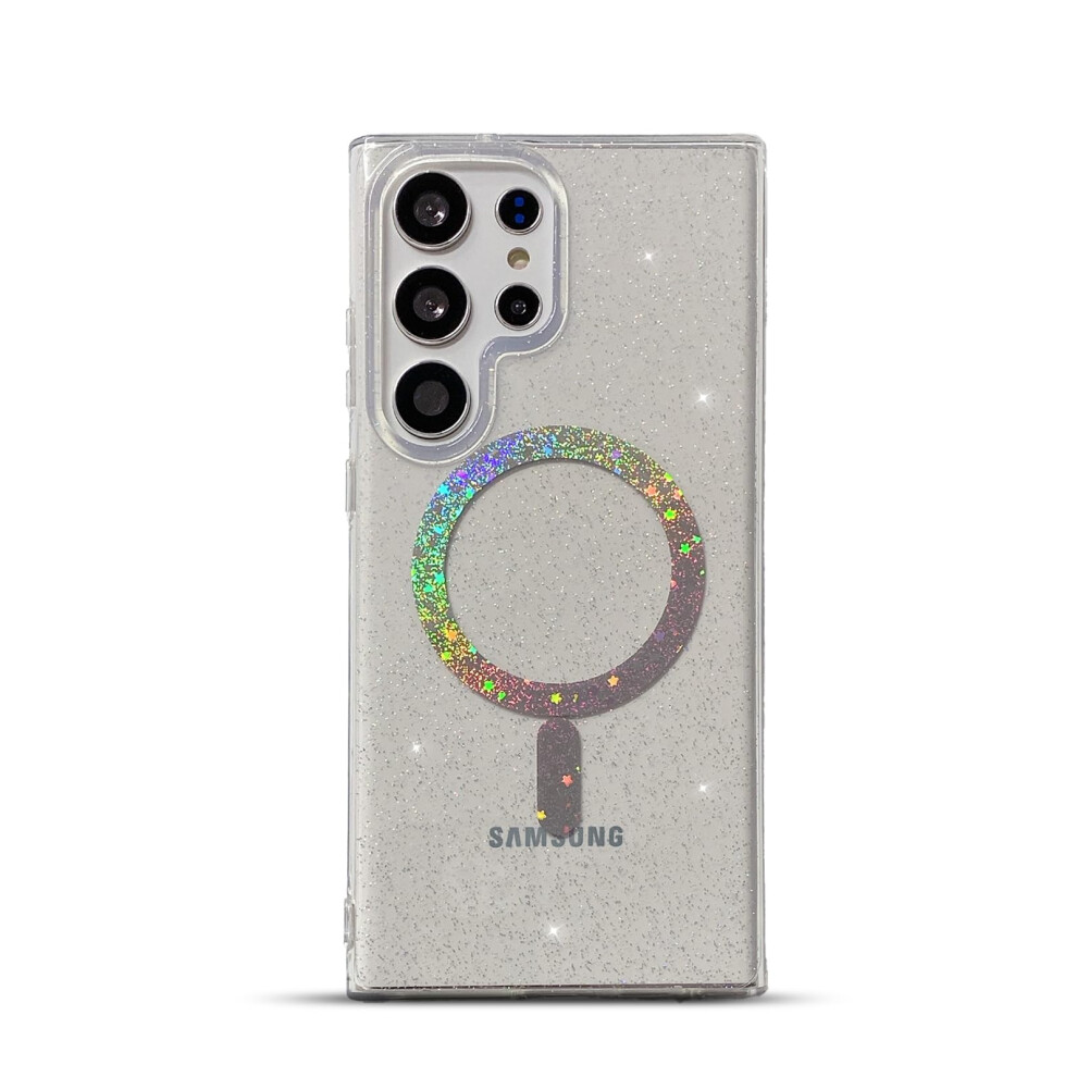 Clear Case For Samsung Galaxy S25 Ultra, Glitter Shockproof Slim Cover With Iridescent Laser Finish 9771547077947