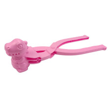 Dinosaur Snowball Maker Clip Kreatywny Outdoor Zima ŚNieg Piasek NarzęDzie do Formowania Zabawa Zima Outdoor Snow Toy RóżOwy