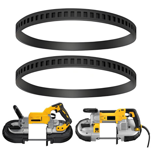2Pcs Quick Install Bandsaw Tires Rubber Materials Slip Resistant 1