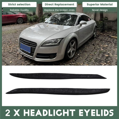 Gloss Black Car Headlight Eyelids for  TT 8J 2006-2014