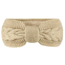 Gorros de punto trenzados de invierno, diadema forrada de felpa, turbante de ganchillo anudado, calentador de orejas grueso, banda elástica para el