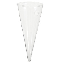 Clear Glass Wall Vase Cone Wall Flower Vase Wall Hanging Vase Bottle Wall Mounted Planter