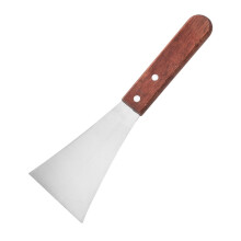 Stainless Steel Flat Mouth Spatula, Straight Handle Triangle Shovel for BBQ, Pancake, Baking – Compatible with All Cooktops