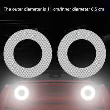 2PCS Reflective sticker for car rear bumper sticker safety anti-scratch sticker white