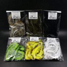 Rabbit Zonker Strips Black Barred 6 Colors