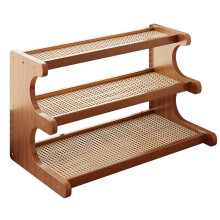 Houten mokkenrek met 3 lagen voor op het aanrecht – geschikt voor koffiestations, mokken, kopjes en keukenaccessoires.