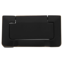 Mâner încastrat cu degetul, 1 set, sertar pentru dulap, dreptunghiular, negru plat