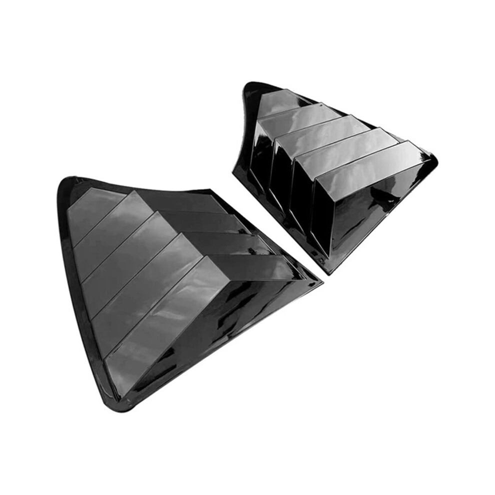 Rear Window Louver And Side Vent Cover For Nissan Infiniti Q50 20142023 Carbon Fiber Sporty Upgrade Black 9330225107644