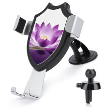 Flower Purple Car Phone Holder with Suction Cup, 360 Rotation, Hands‑ Navigation for Dashboard and Windshield