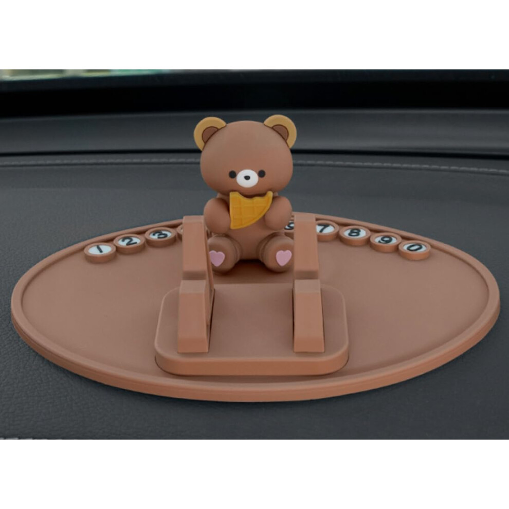 Cute Bear Car Phone Holder With Nonslip Dashboard Grip, Universal Fit For All Smartphones 9092120818154