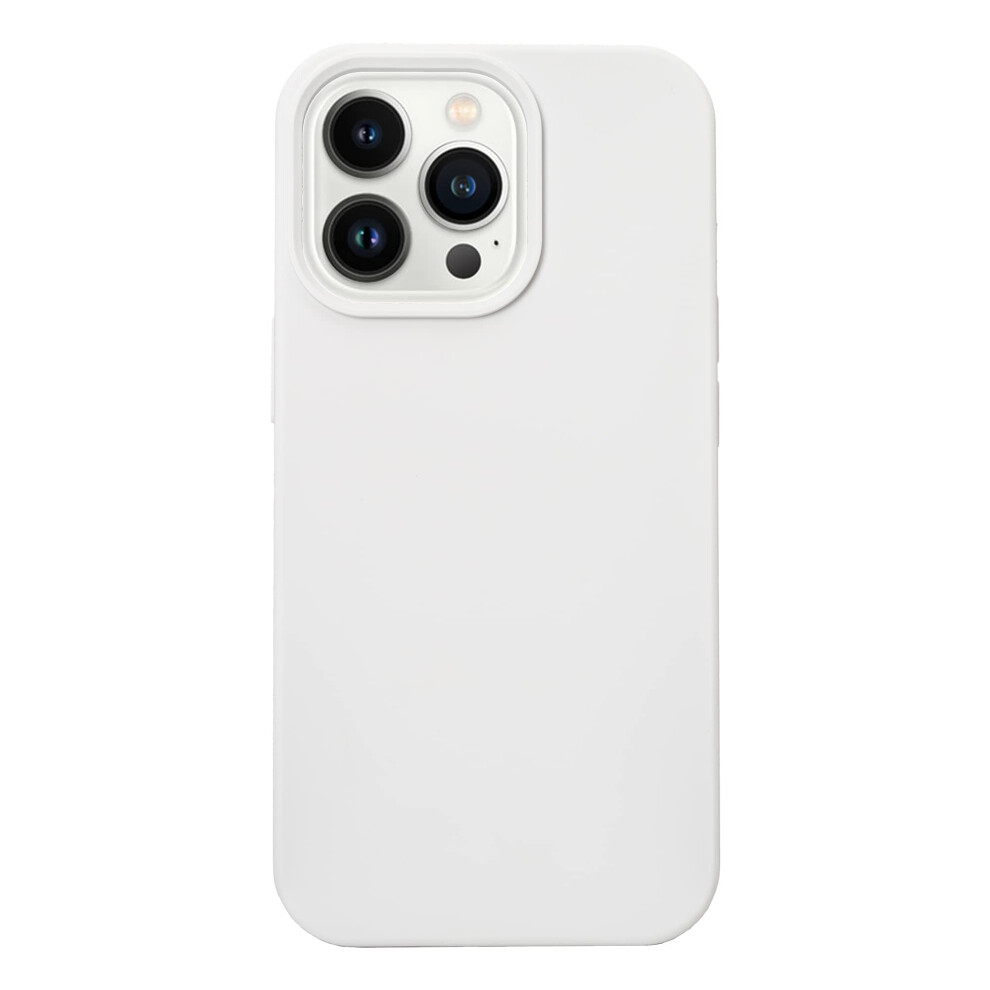 Liquid Silicone Case For Iphone 15 Pro, Slim Shockproof Cover With Precise Camera Alignment, Pure White 9092120818277