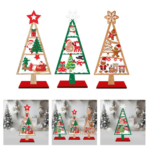 Weihnachtsbaumschmuck aus massivem Holz,-Stil 3 2