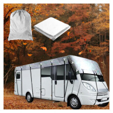 Waterproof RV Cover 210D Oxford Cloth AllWeather Protection for Pop Up Camper 6.5m x 3m Grey