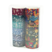 Ensemble de 12 Rouleaux de Ruban AdhéSif Washi de NoëL, Embellissement D'Hiver pour les Arts, les Travaux Manuels, les Journaux, les Planificateurs,