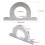 Silver 2inch Hole Brushed Underdash Mount Bracket River Clamp Steering Column Keyed No Drop Mount 2310000030 FR20114 6