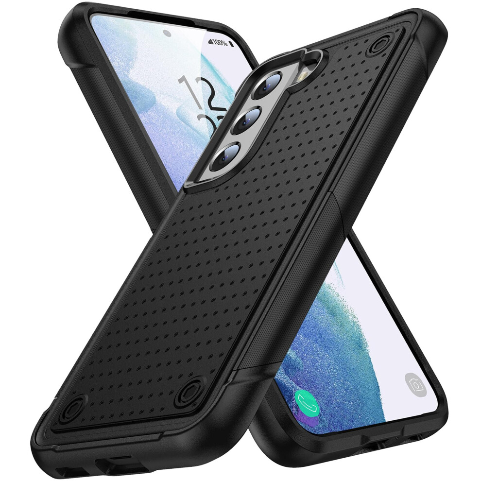 Shockproof Military Grade Case For Samsung Galaxy S21, Rugged Heavy Duty Protective Cover Black 9771547079316