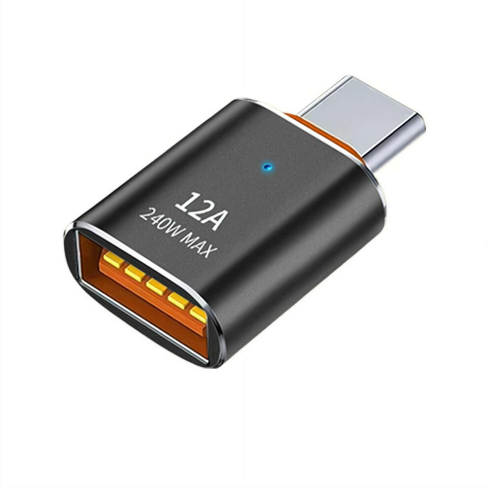 Usb C Adapter With Led Usb 3.0 Otg Converter For Fast Data Transfer And Quick Charging, Light/Black 9092120819328