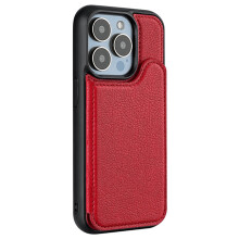 Wallet Case Magnetic Leather Cover with Hidden Card Slot Kickstand Wireless Charging for iPhone 16 Pro Max