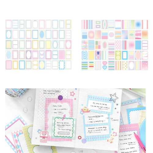 Bright Color Tearable Stick Note Adhesive Lined Notepads Note-a 2