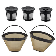Pack Of 5 Nonrust Steel Coffee Filter Funnel Set Durable And