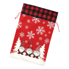 Large Fabric Party Treat Bag Christmas Drawstring Gift Bag-B