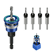 Countersink Drill Bit Set Woodworking Counterbore Hole-Blue