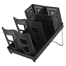 Practical Detachable Coffee Corner Organizer-Black Double row