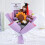 Bunter gestrickter Abschlussblumenstrauß mit Puppe für-A 5