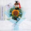 Bunter gestrickter Abschlussblumenstrauß mit Puppe für-A 6