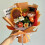 Bunter gestrickter Abschlussblumenstrauß mit Puppe für-A 7