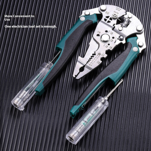 Multipurpose Electrician Pliers with Voltage Testing-Dark green 1